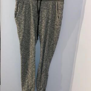 Black and white drawstring sweatpants